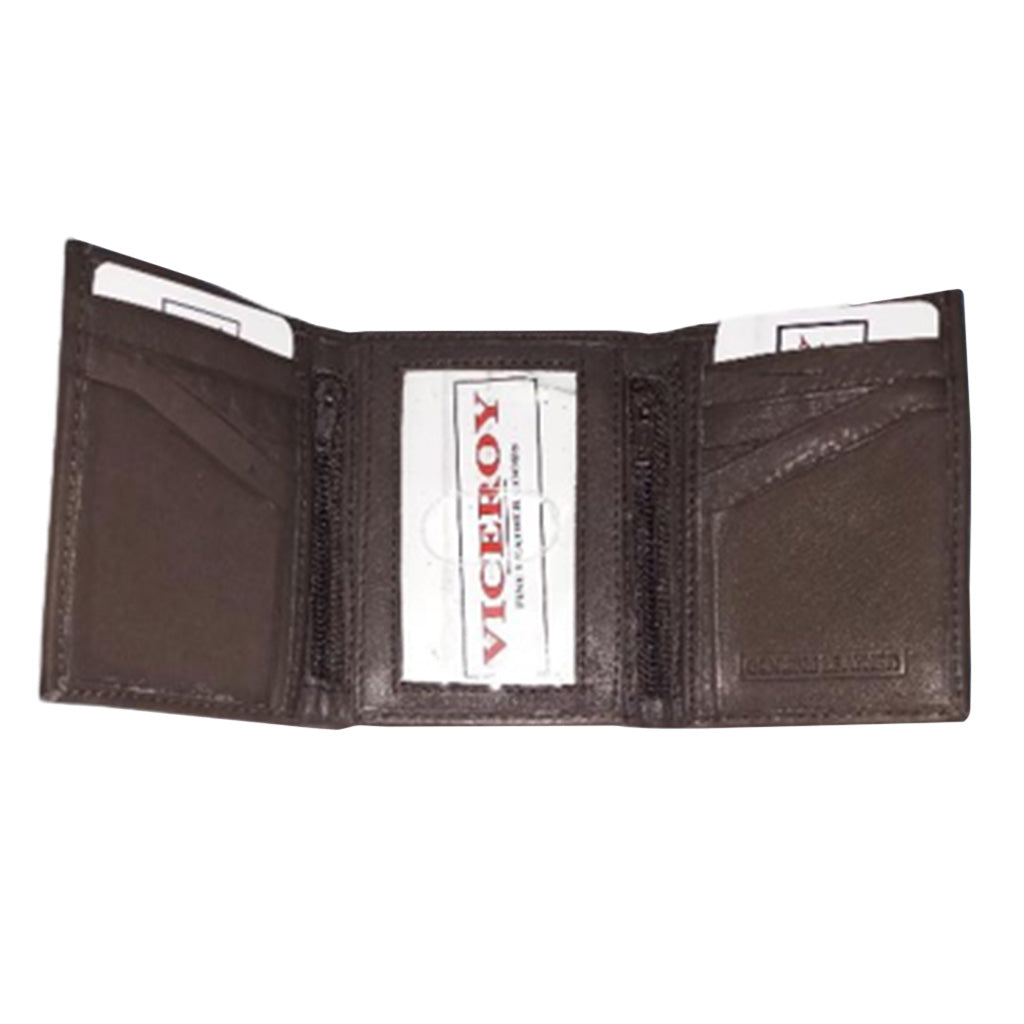 Leather Hipster Tri-Fold Wallet - 5580