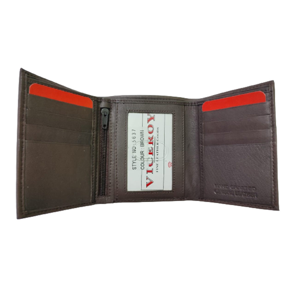 Leather Tri-Fold Wallet - 5637