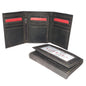 Leather Tri-Fold Hipster Wallet - 1003