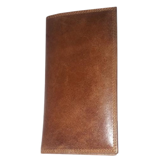 Tan Leather Long Bi-Fold Wallet - 1208