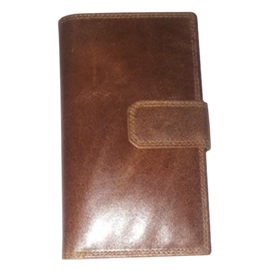 Tan Leather Long Bi-Fold Wallet - 1210
