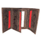 Embossed Leather Hipster Tri-Fold Wallet - 3002