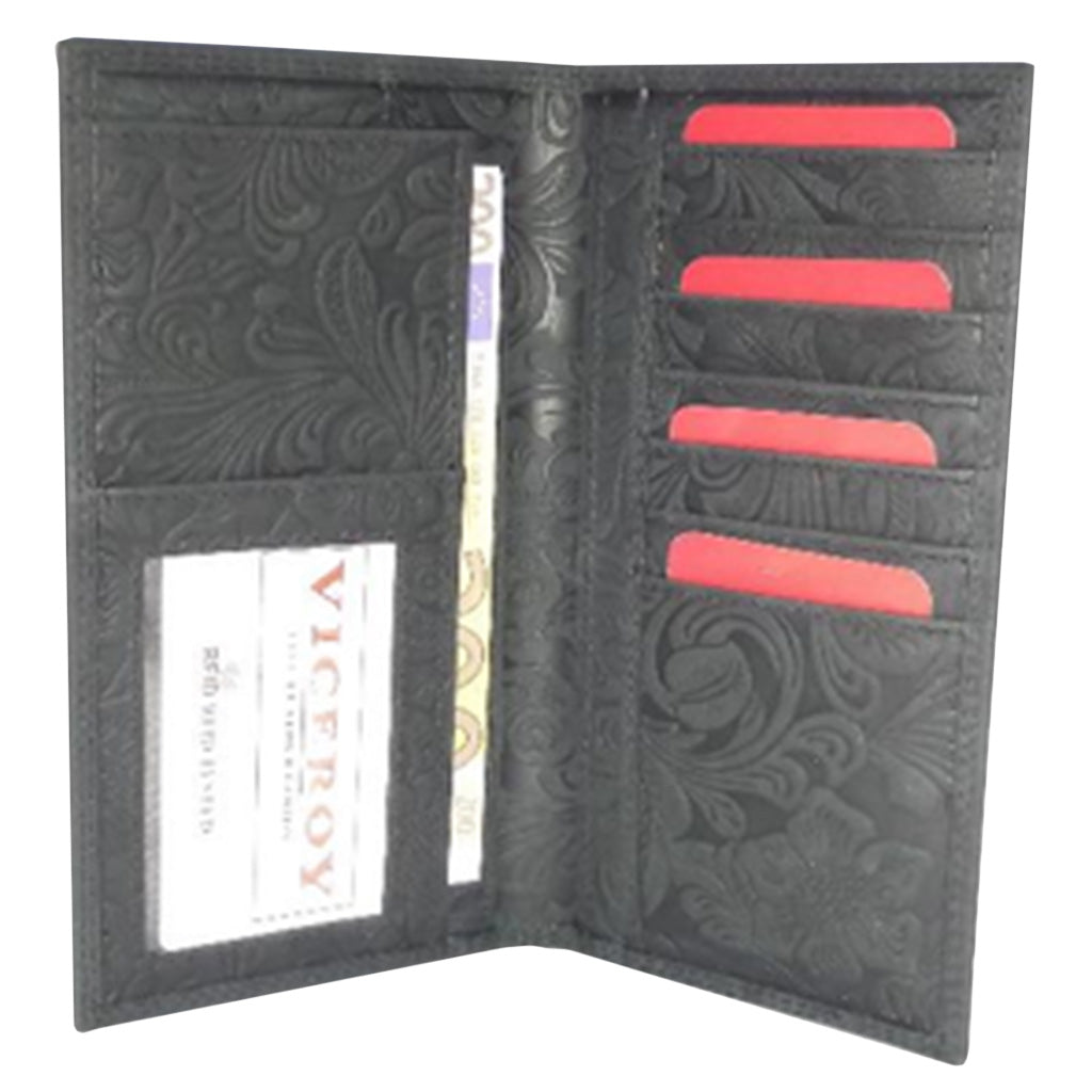 Embossed Leather Long Bi-Fold Wallet - 3003  Viceroy Leather