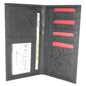 Embossed Leather Long Bi-Fold Wallet - 3003