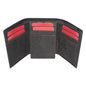Embossed Leather Hipster Tri-Fold Wallet - 3012