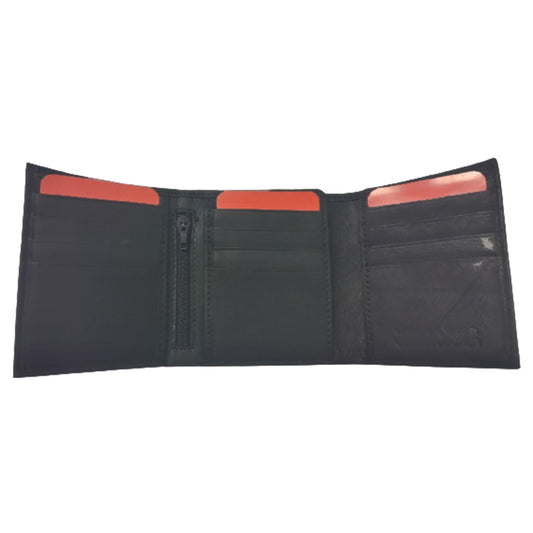 Leather Hipster Tri-Fold Wallet - 5895