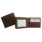 Biker-Embossed Leather Hipster Bi-Fold Wallet - 8226