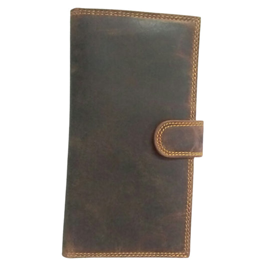 Vintage Leather Long Bi-Fold Wallet - 8275