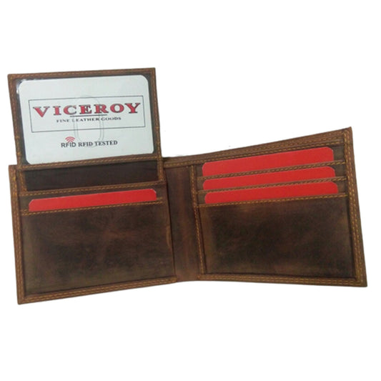 Vintage Leather Hipster Bi-Fold Wallet - 8276