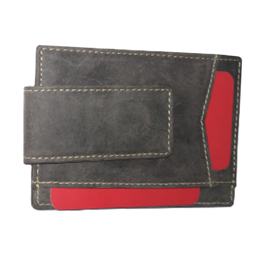 Leather Money Clip w/ Card Slots - 8329