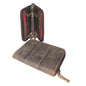 Leather Bi-Fold Zipper Hipster Wallet - 8333