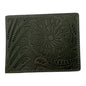 Embossed Leather Hipster Bi-Fold Wallet - 8347