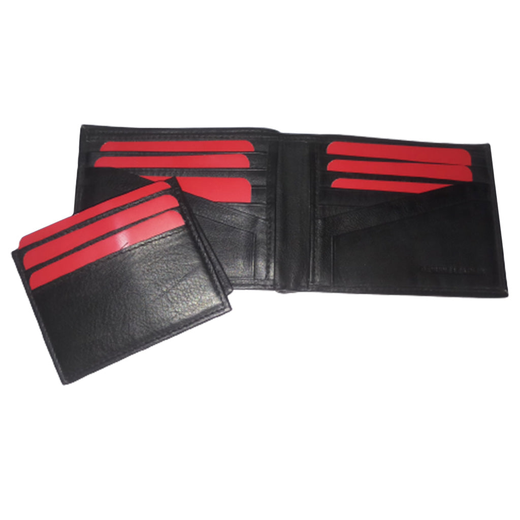 Leather Hipster Bi-Fold Wallet w/ Removable Card Slots - 897