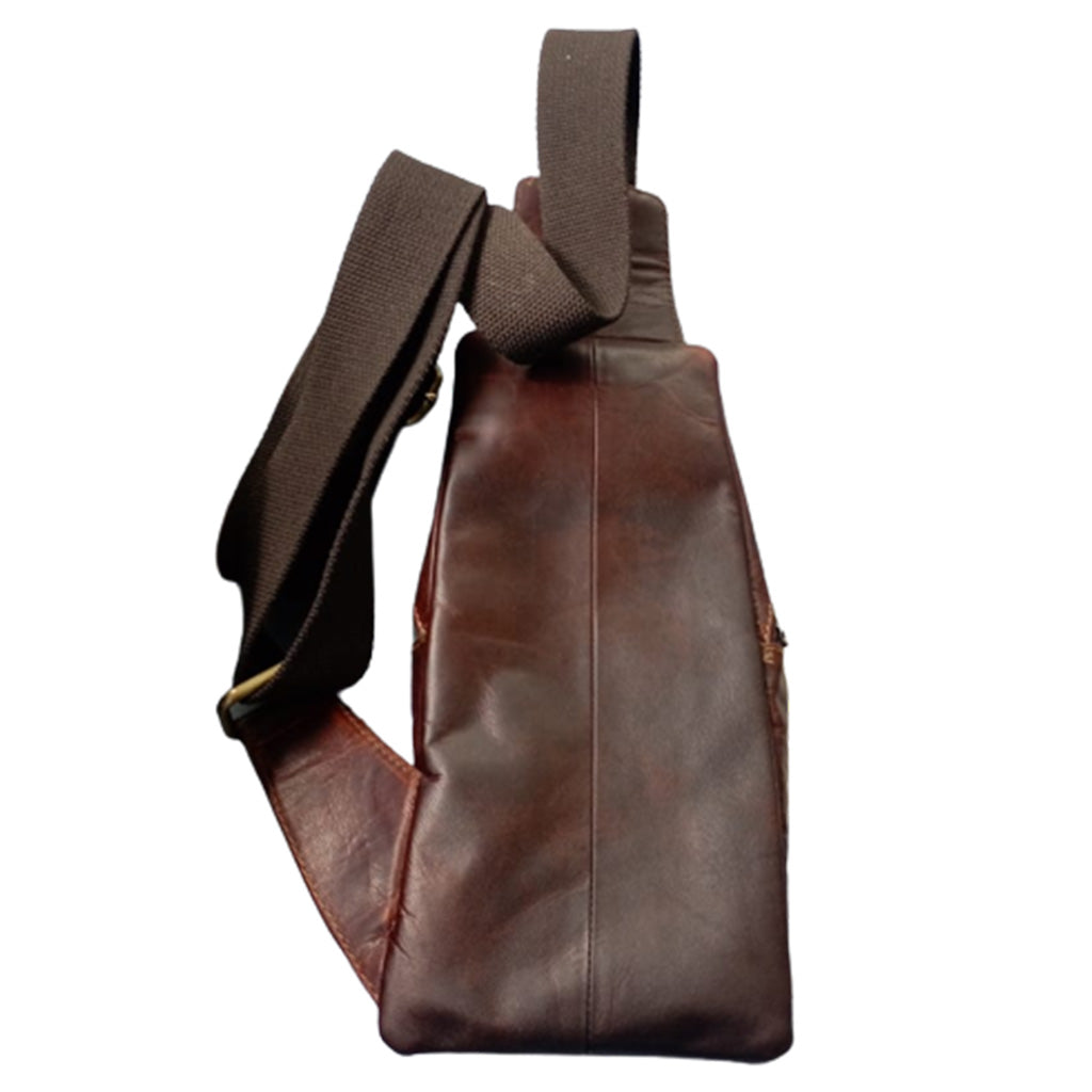Leather Crossbody Sling Bag - 9112