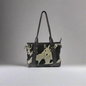 CN-02 Cowhide Canvas Handbag