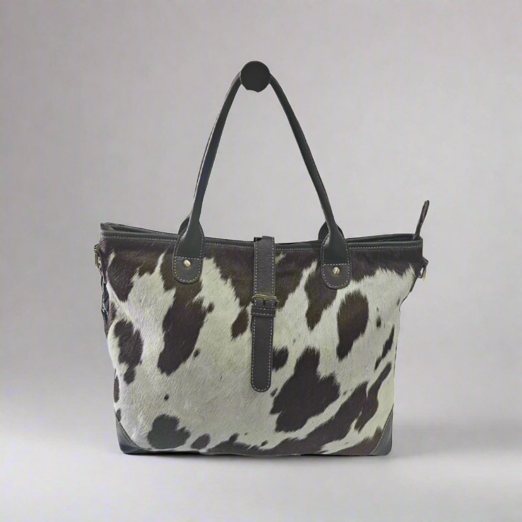 CN-03 Cowhide Canvas Handbag