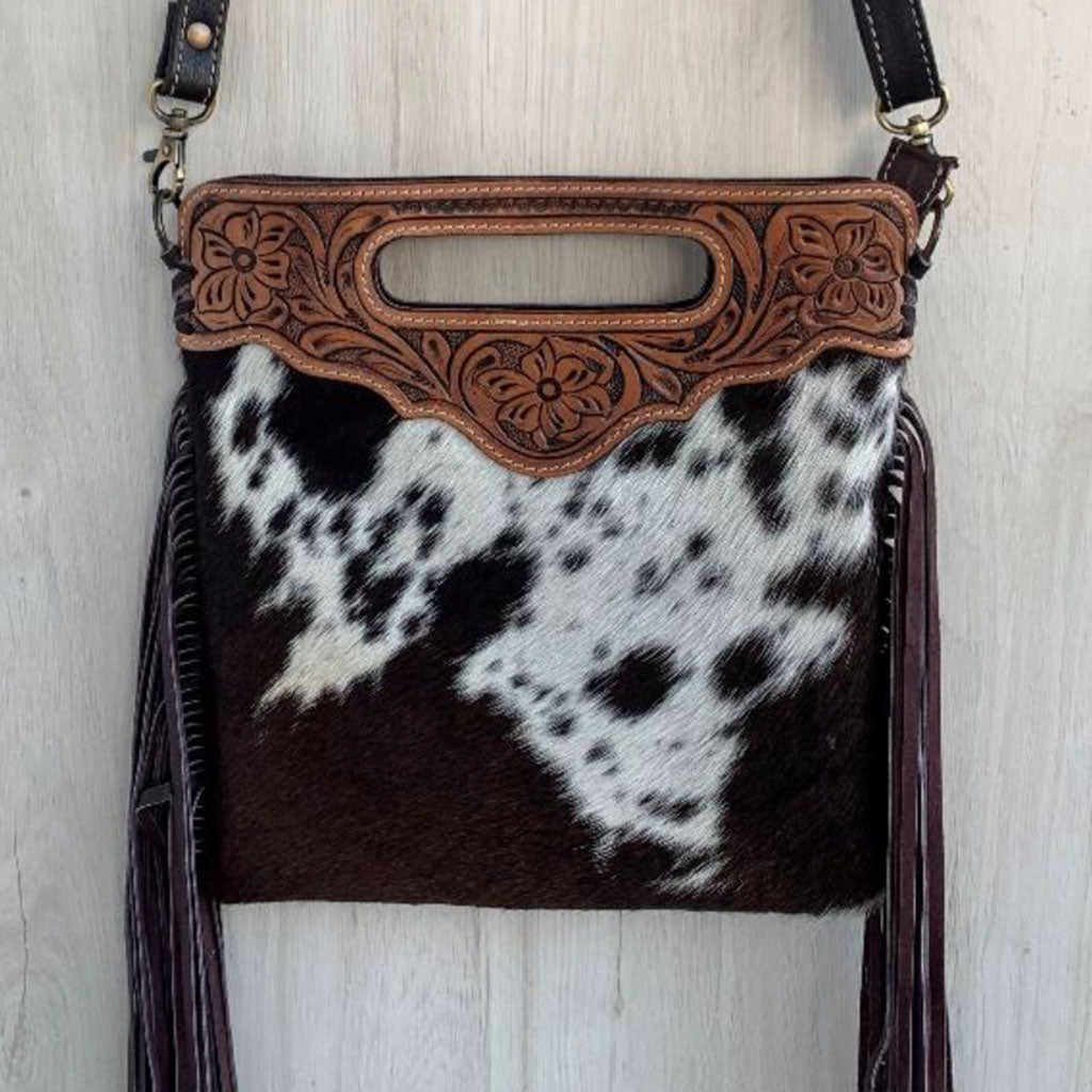 Tooled Leather Sling Bag - TL02