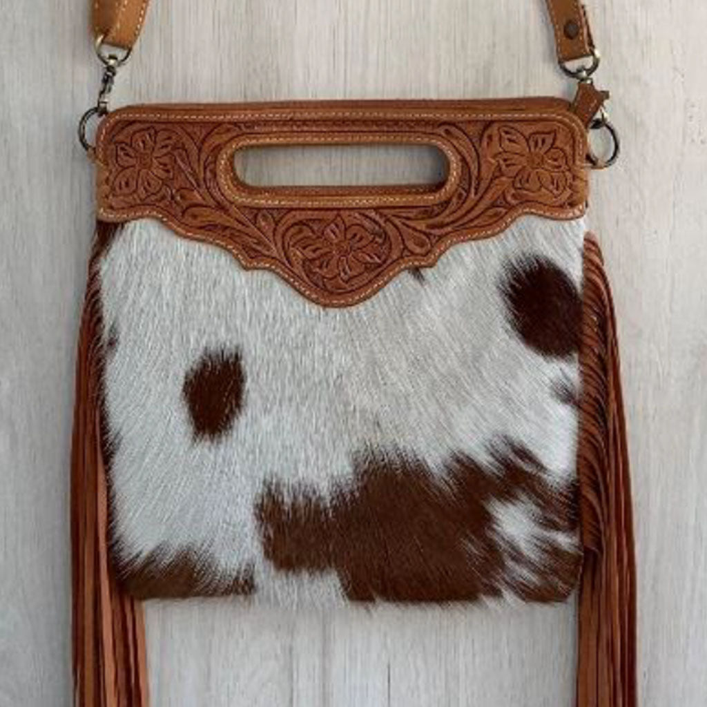 Tooled Leather Sling Bag - TL02