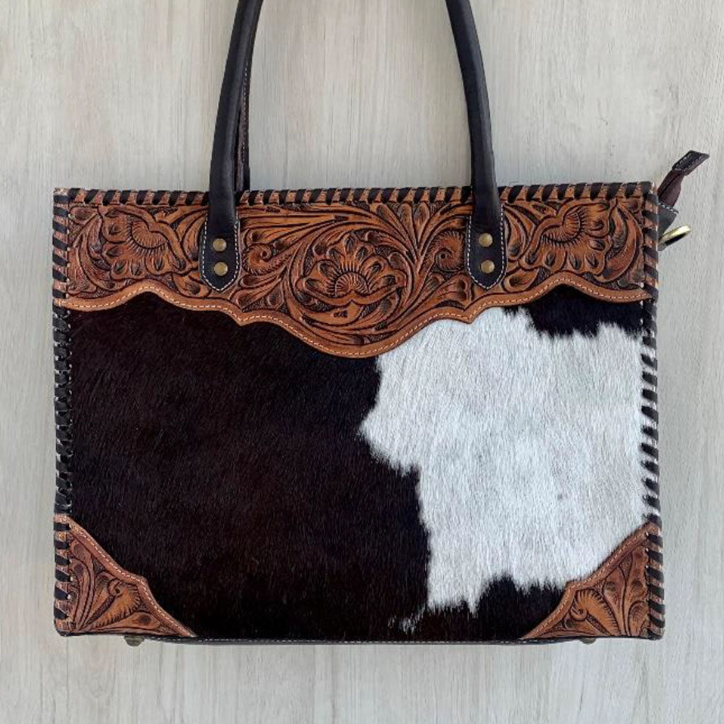 Tooled Leather Tote Bag - TL03
