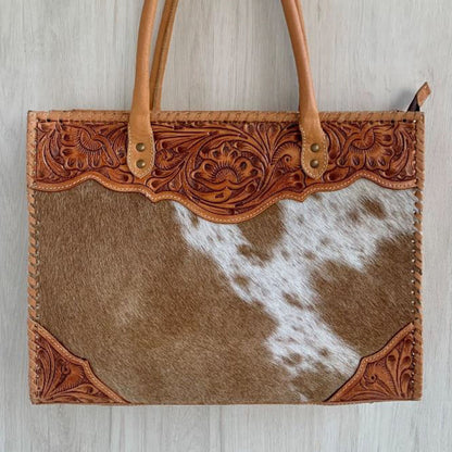 Tooled Leather Tote Bag - TL03