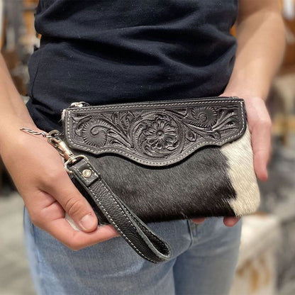 Tooled Leather Clutch Purse - TL05