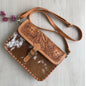 Tooled Leather Cross-Over Bag - TL06