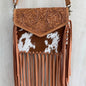 Tooled Leather Messenger Bag - TL08