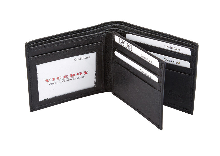 Leather Hipster Bi-Fold Wallet w/ Insert - 112