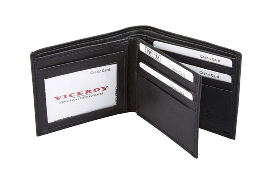 Leather Hipster Bi-Fold Wallet w/ Insert - 112