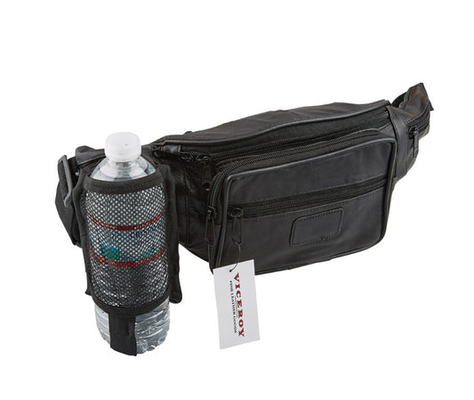 Leather Fanny Pack w/ Bottle Holder - 392