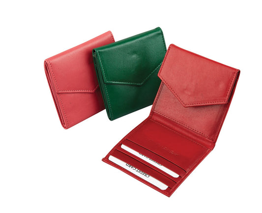 Colorful Leather Flap Wallet - 610