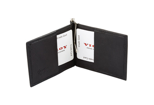 Leather 2-Pocket Clip Wallet - 815