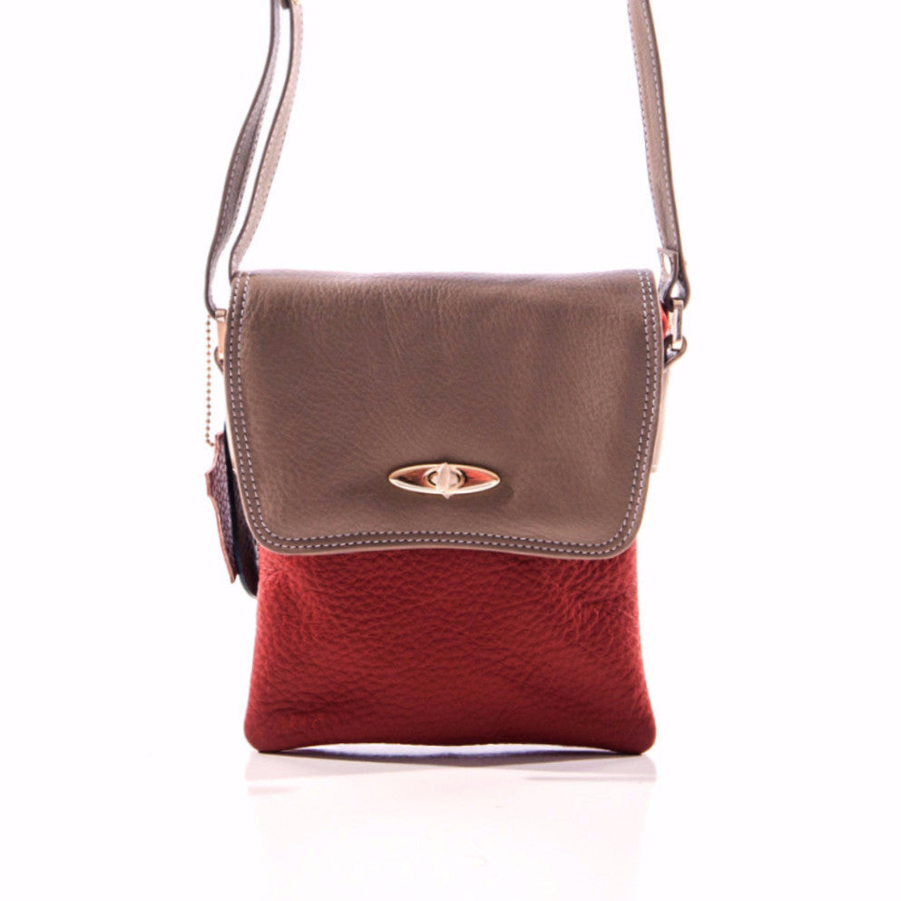 Small Leather Cross-Body Buckle Bag - LB947