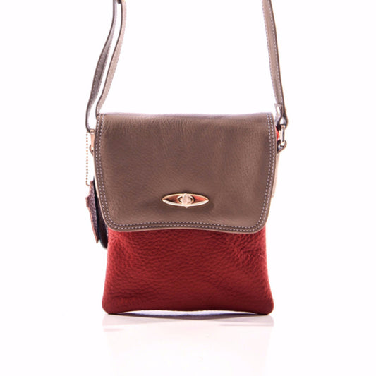 Small Leather Cross-Body Buckle Bag - LB947