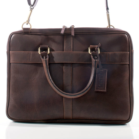 Vintage Leather Shoulder Bag Briefcase - ZP22